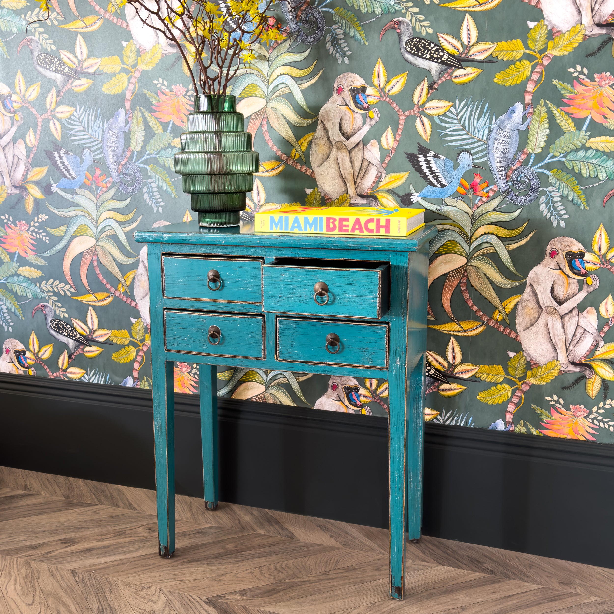 Turquoise deals entryway table