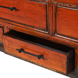 Lingbao Cabinet with Burnt Orange Finish
