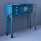 Lingbao Console Table – Vintage Blue