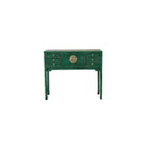 Lingbao Console Table – Vintage Green