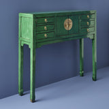 Lingbao Console Table – Vintage Green