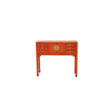 Lingbao Console Table – Vintage Orange