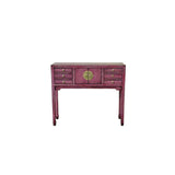Lingbao Console Table – Vintage Pink