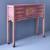 Lingbao Console Table – Vintage Pink