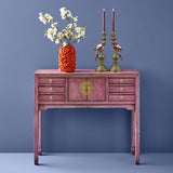 Lingbao Console Table – Vintage Pink