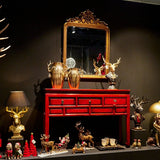 Lingbao Console Table – Vintage Red