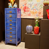 Lingbao Tall Chest of Drawers – Blue