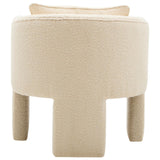 Lira Curved Armchair – Ivory Boucle