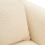 Lira Curved Armchair – Ivory Boucle