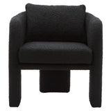 Lira Curved Armchair – Black Boucle