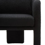 Lira Curved Armchair – Black Boucle