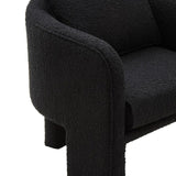Lira Curved Armchair – Black Boucle