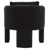 Lira Curved Armchair – Black Boucle