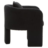 Lira Curved Armchair – Black Boucle