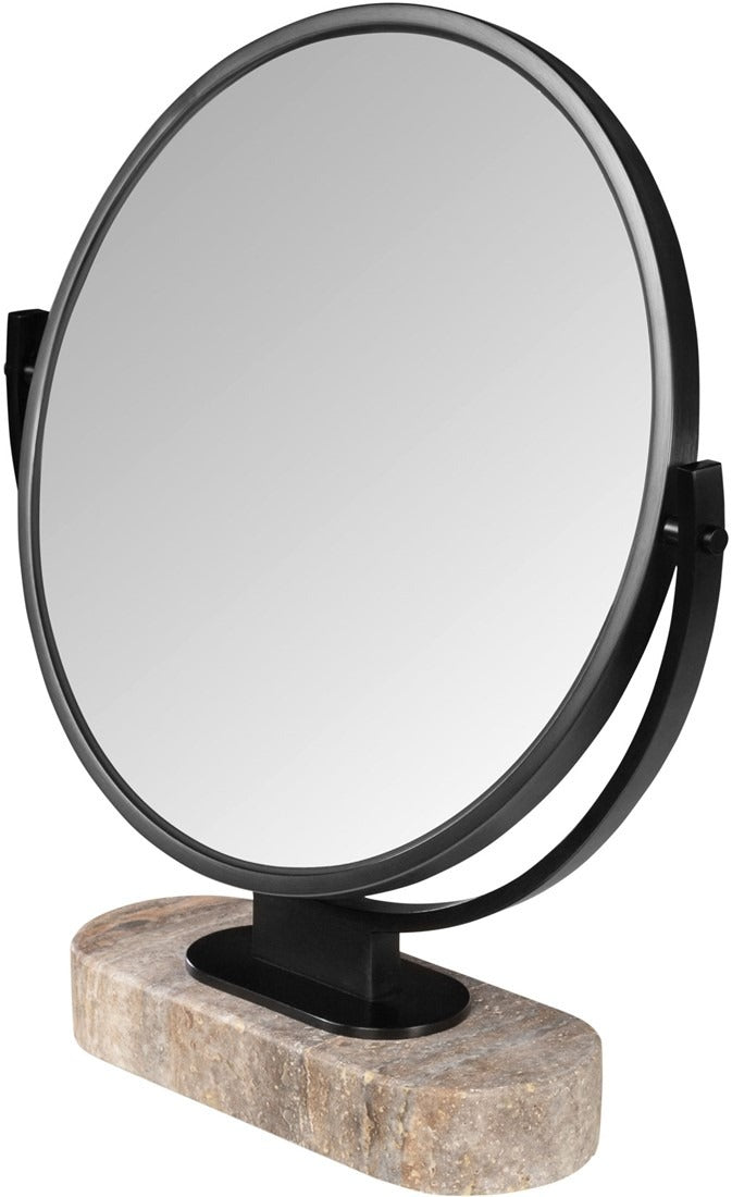 Livia Large Dressing Table Mirror – Brushed Black Chrome