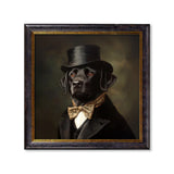 Lord Wagsalot - Gentleman Black Labrador – Oxford Square Frame