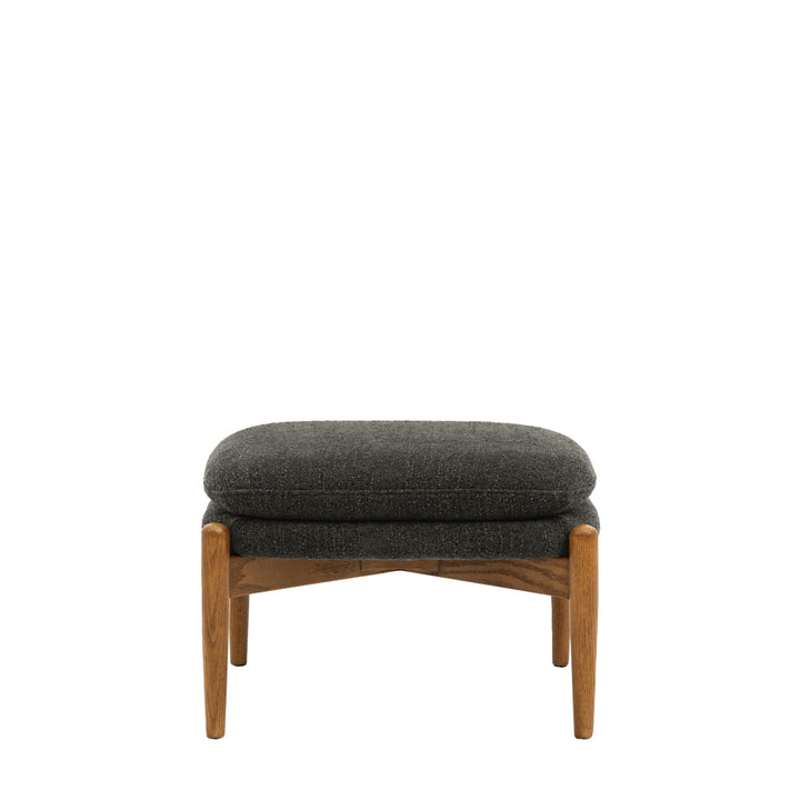 Luella Footstool – Charcoal Boucle