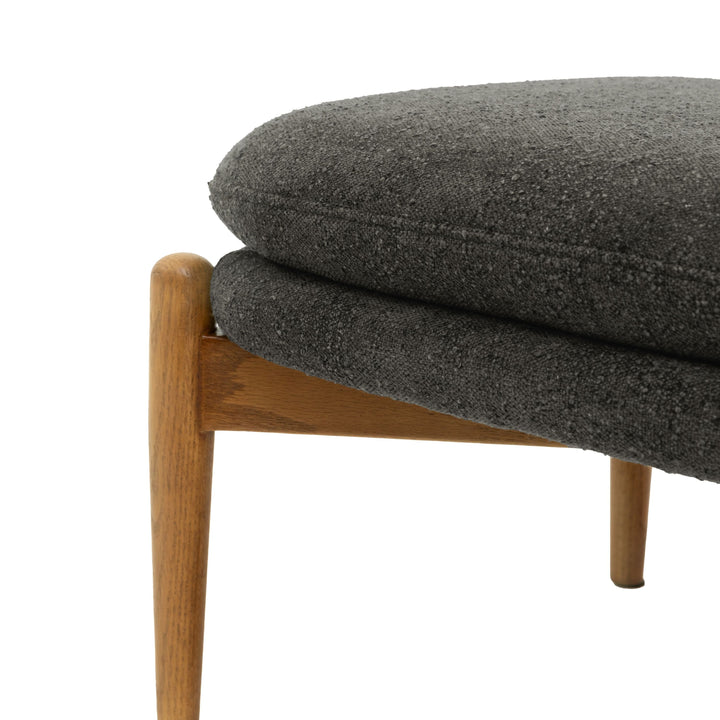 Luella Footstool – Charcoal Boucle