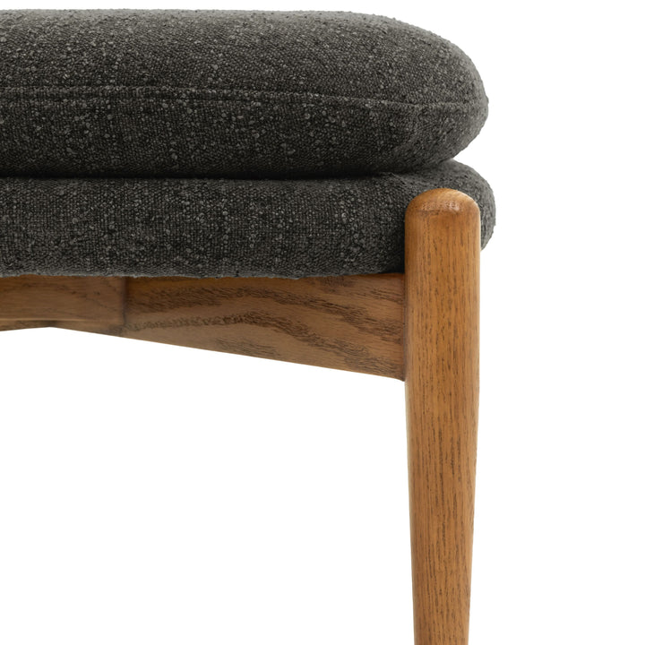 Luella Footstool – Charcoal Boucle