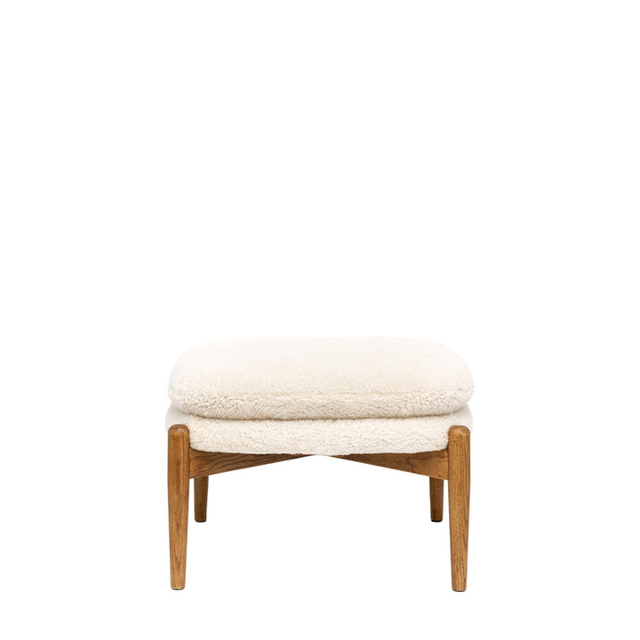 Luella Footstool – Cream Sheepskin