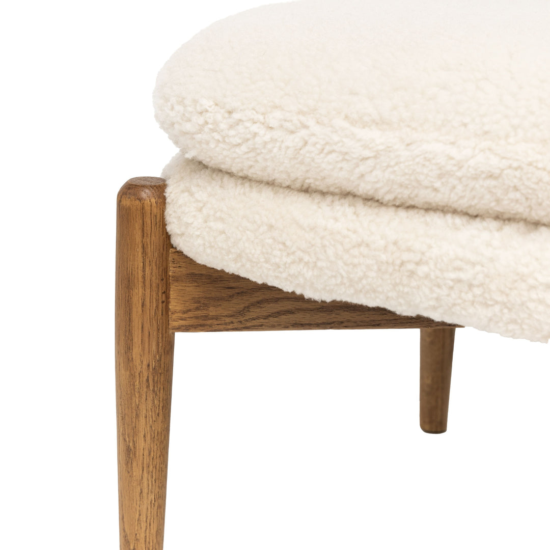 Luella Footstool – Cream Sheepskin