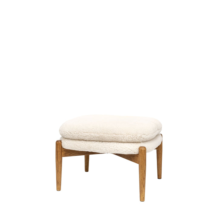 Luella Footstool – Cream Sheepskin