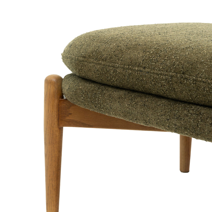 Luella Footstool – Green Boucle