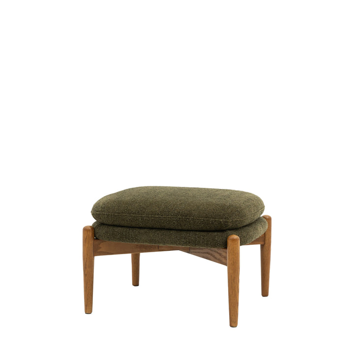 Luella Footstool – Green Boucle