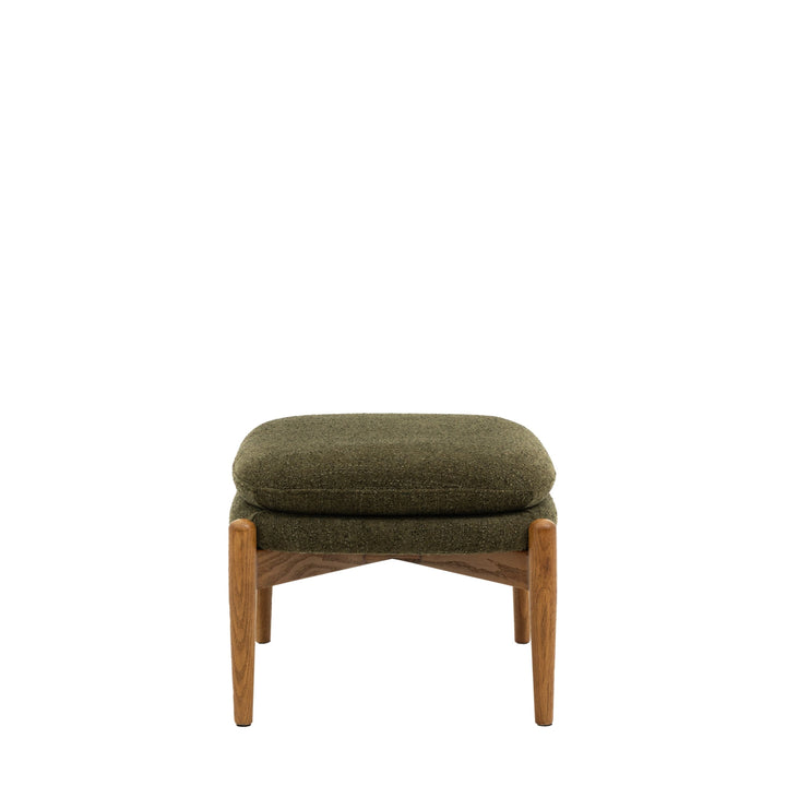 Luella Footstool – Green Boucle