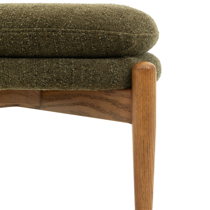 Luella Footstool – Green Boucle