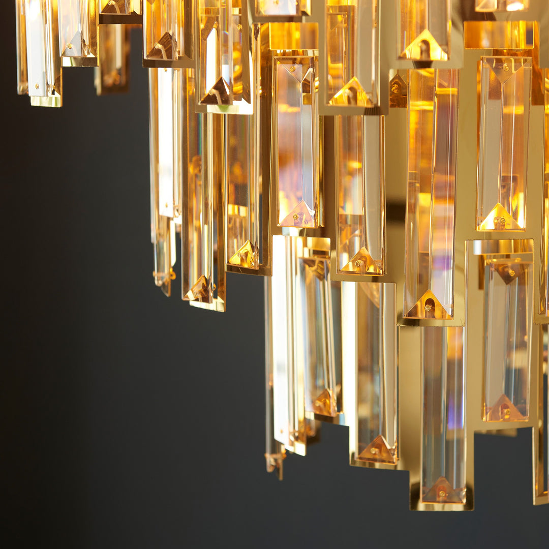 Lyra Chandelier in Champagne and Gold – 12 Lights