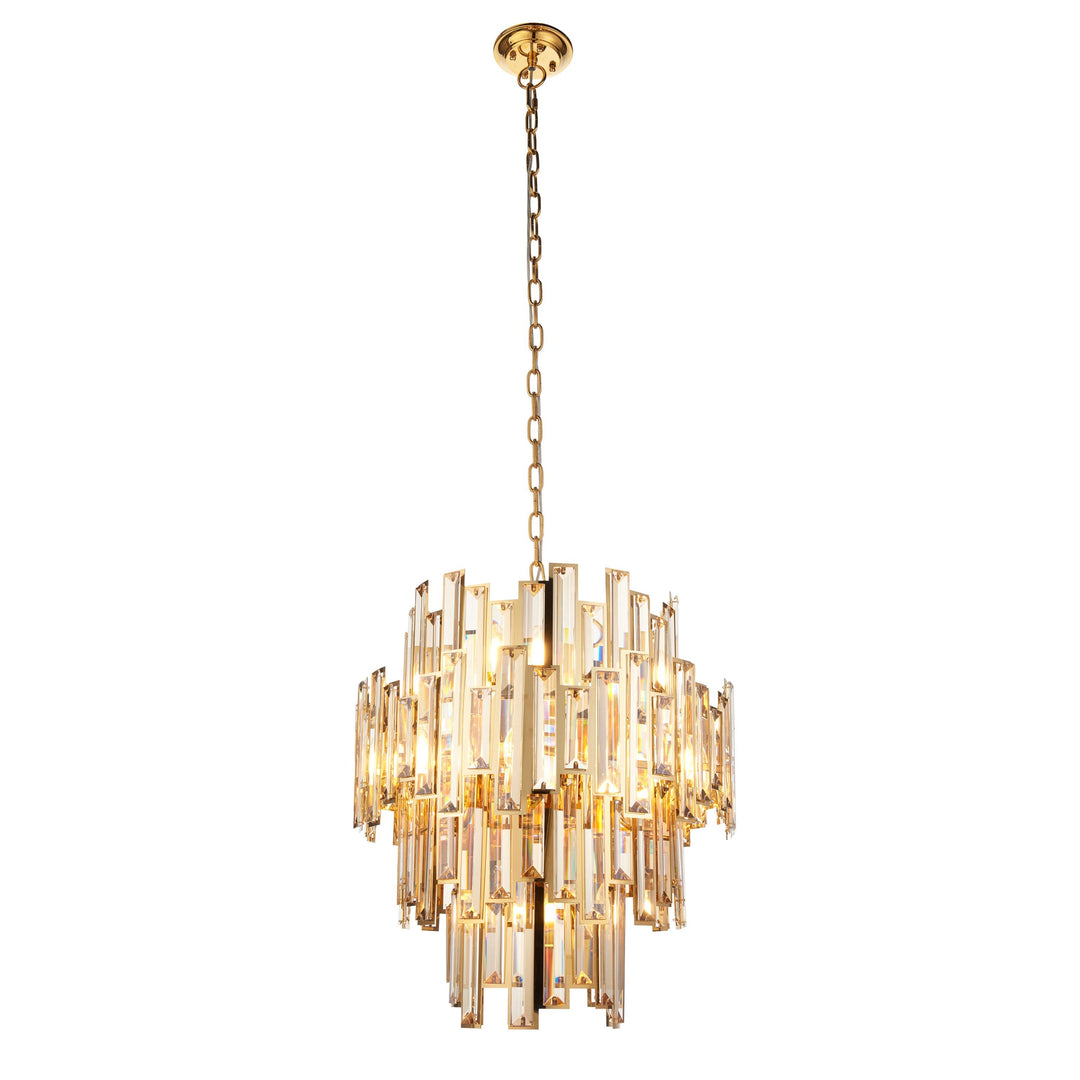 Lyra Chandelier in Champagne and Gold – 12 Lights