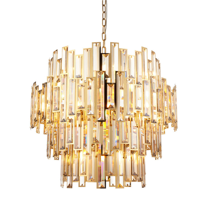 Lyra Chandelier in Champagne and Gold – 15 Lights