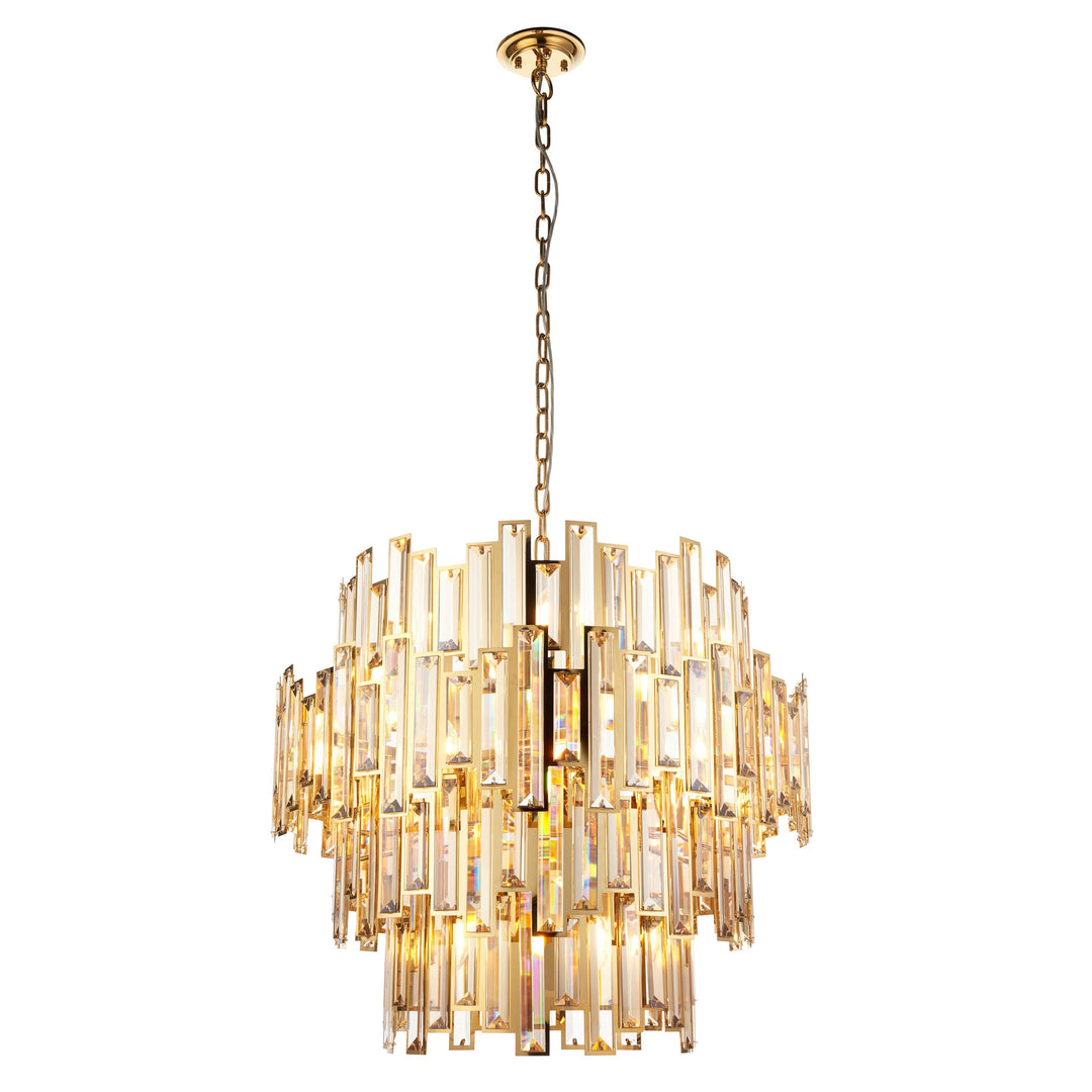 Lyra Chandelier in Champagne and Gold – 15 Lights