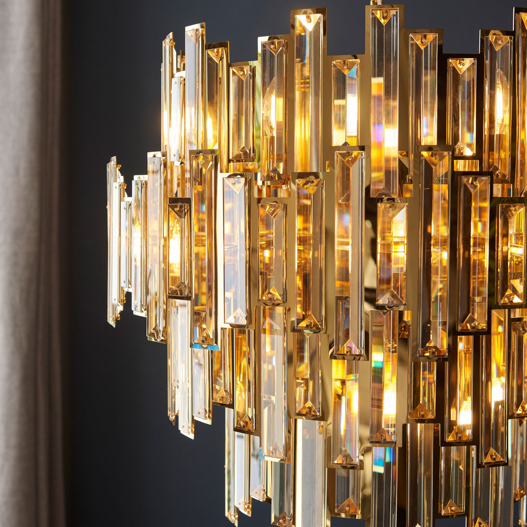 Lyra Chandelier in Champagne and Gold – 15 Lights