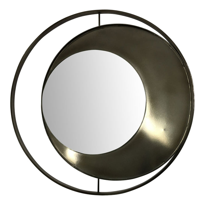 Libra Interiors Concentric Circles Mirror – Metallic Black Nickel