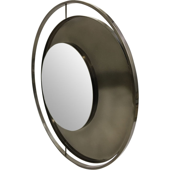 Libra Interiors Concentric Circles Mirror – Metallic Black Nickel