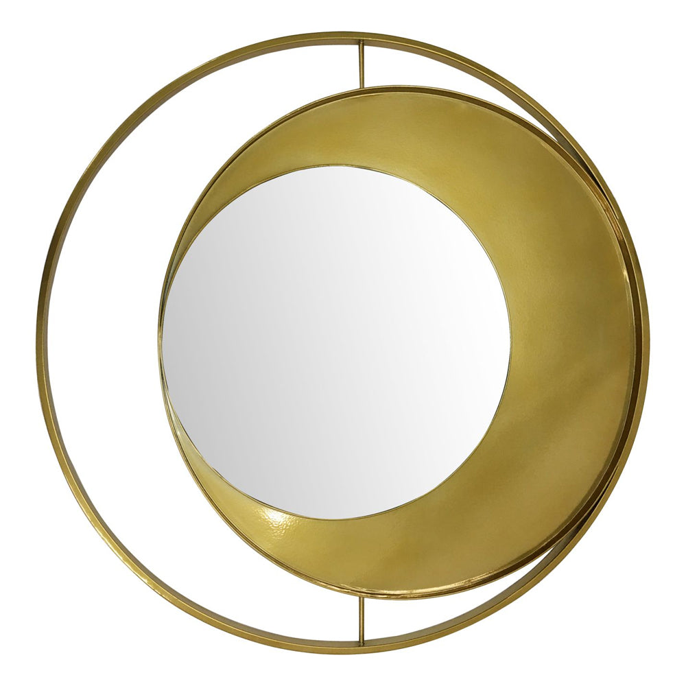 Libra Interiors Concentric Circles Mirror – Metallic Champagne Gold