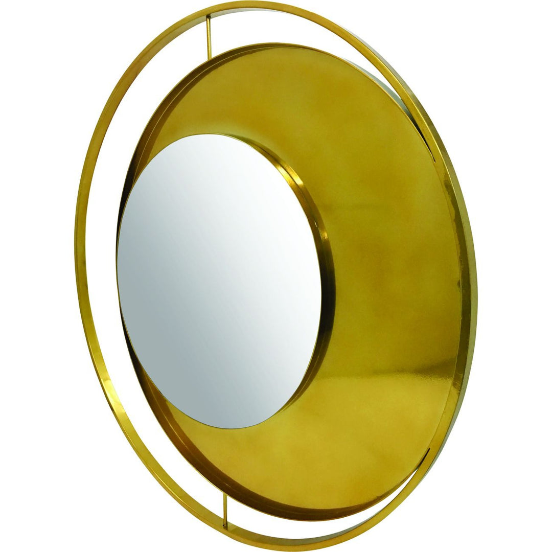 Libra Interiors Concentric Circles Mirror – Metallic Champagne Gold