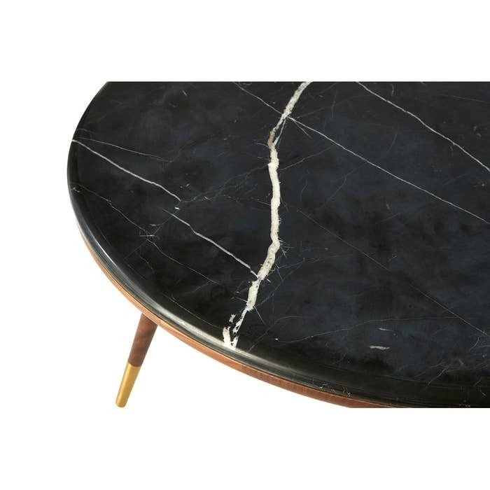 Maeve Coffee Table in Black Marble
