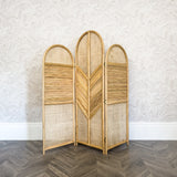 Mahina Eva 3 Panel Rattan Screen