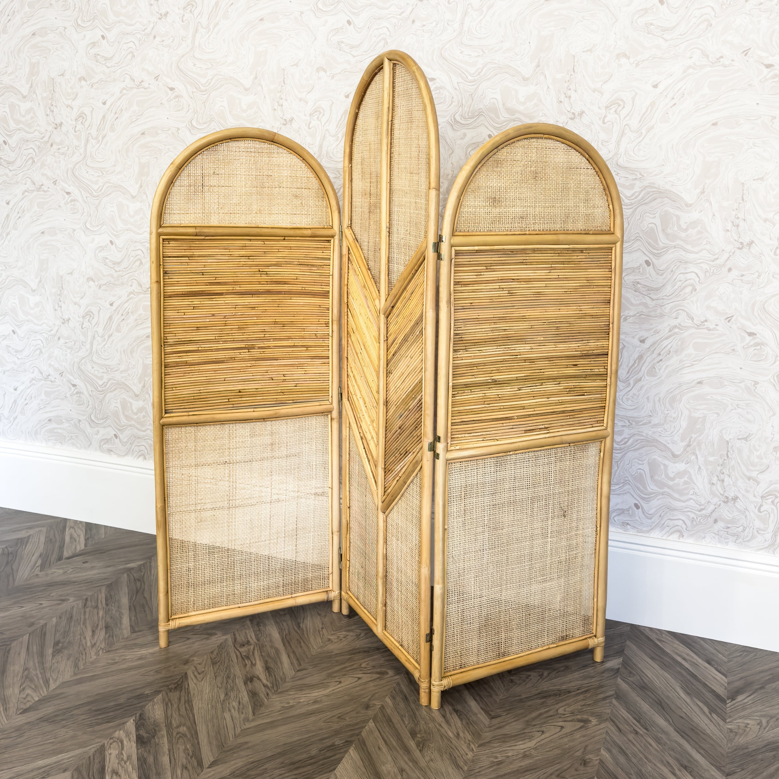 Mahina Eva 3 Panel Rattan Screen – Shropshire Design