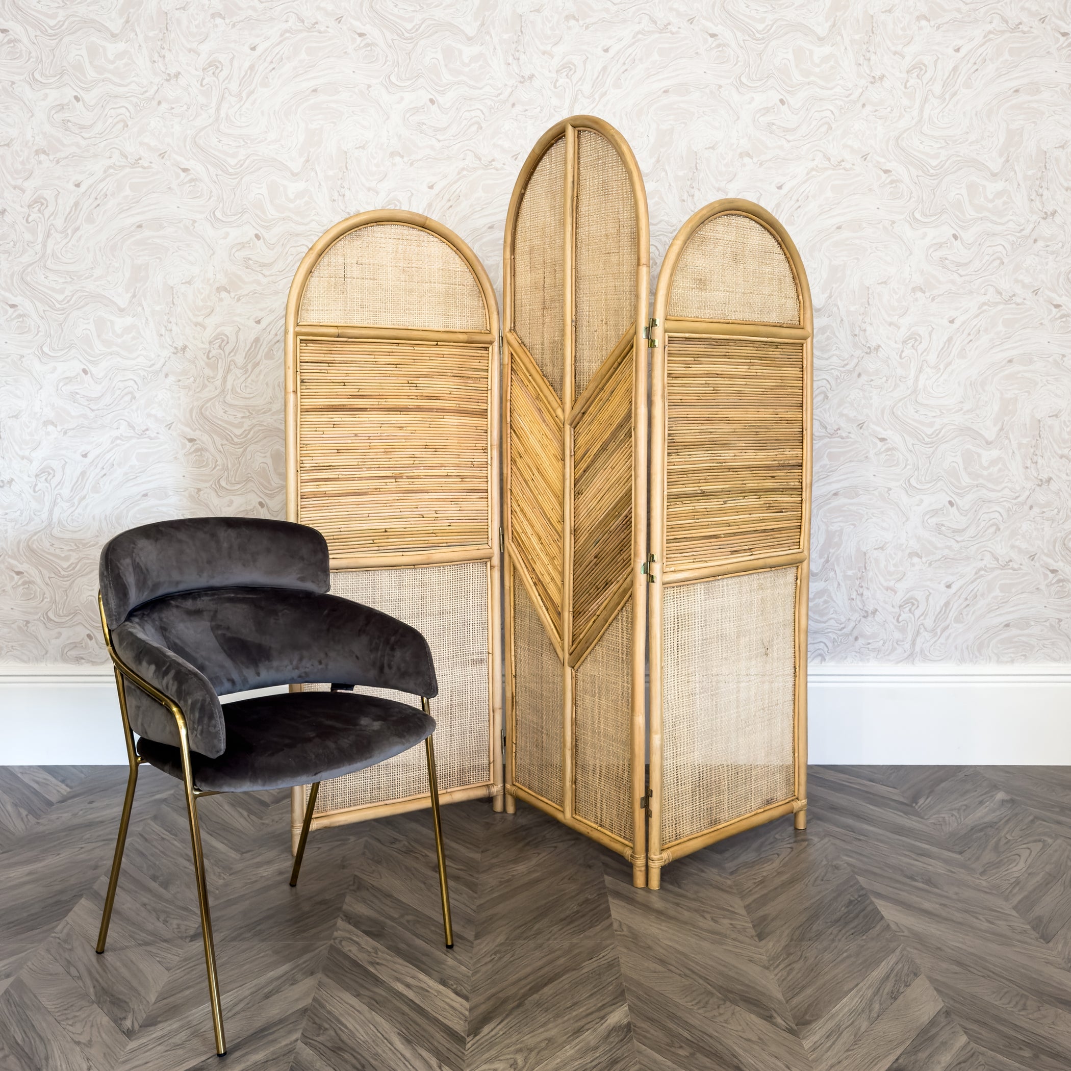 Mahina Eva 3 Panel Rattan Screen – Shropshire Design