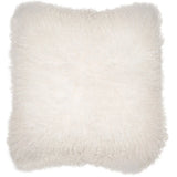 Malini Mongolian Cushion – White