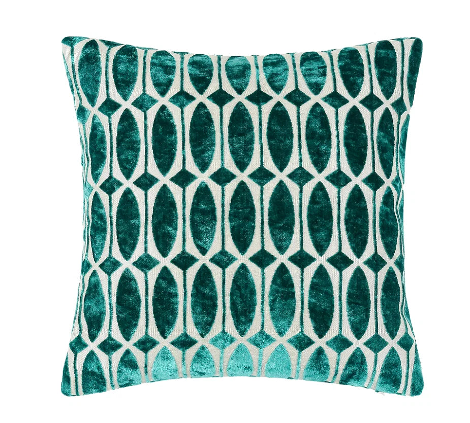 Malini Paul Moneypenny OfftheRails Large Cushion – Teal