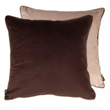 Malini Paul Moneypenny Twofaced Large Cushion – Chocolate & Taupe