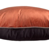 Malini Paul Moneypenny Twofaced Large Cushion – Orange & Chocolate