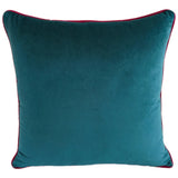 Malini Paul Moneypenny Twofaced Large Cushion – Teal And Fuschia