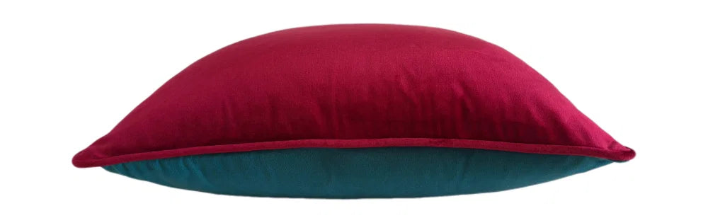 Malini Paul Moneypenny Twofaced Large Cushion – Teal And Fuschia