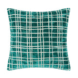 Malini Paul Monneypenny Drunkplaid Large Cushion – Teal